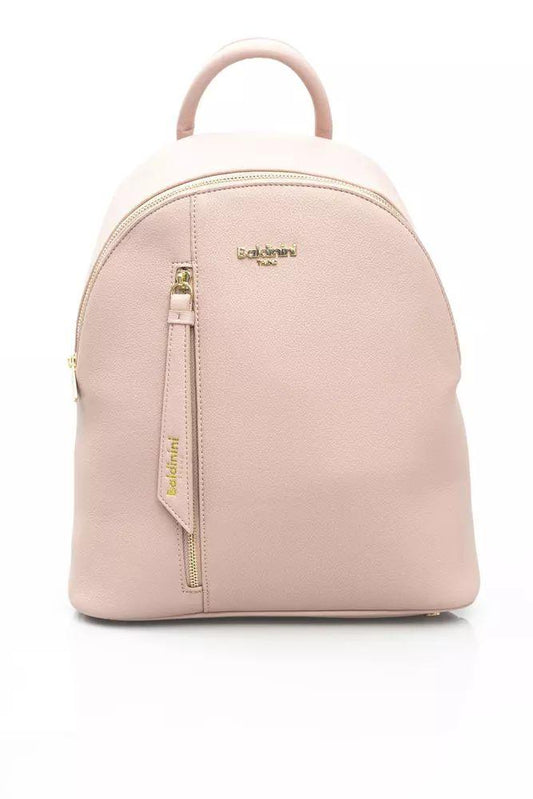 Baldinini Trend Chic Розовый рюкзак с золотыми акцентами
