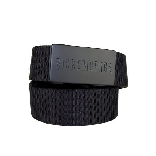 Bikkembergs Sleek Black Technical Fabric Men's Belt
