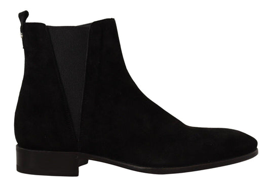 Dolce &amp; Gabbana Элегантные кожаные замшевые ботинки челси