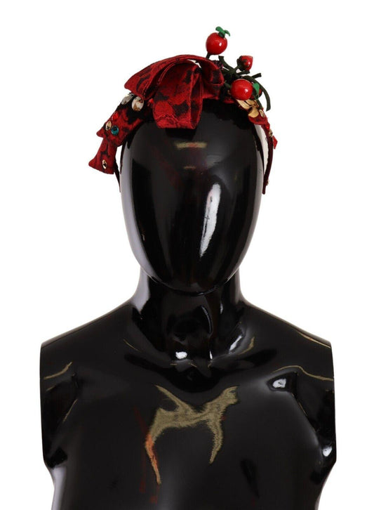 Dolce &amp; Gabbana Изысканная диадема с кристаллами ягодного цвета