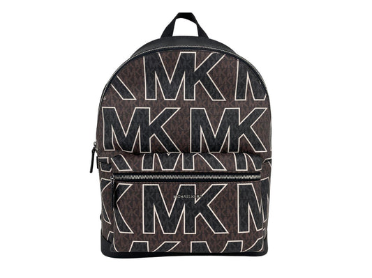 Michael Kors Cooper Большой коричневый фирменный рюкзак из ПВХ с графическим логотипом Сумка для книг