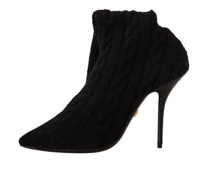 Dolce & Gabbana Elegant Stretch Sock Boots in Black - PER.FASHION