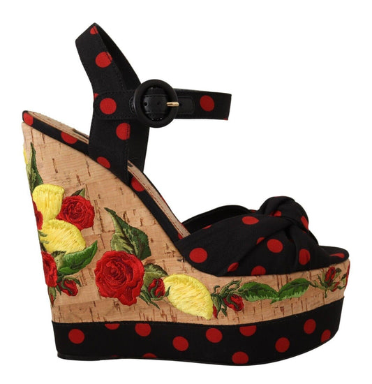 Dolce &amp; Gabbana Разноцветные туфли на платформе из смесового шелка