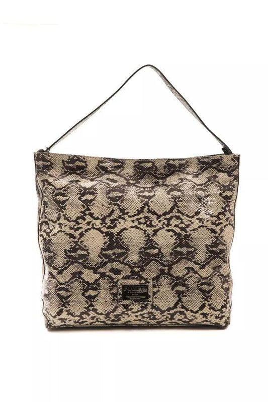 Pompei Donatella Шикарная кожаная сумка на плечо с принтом питона