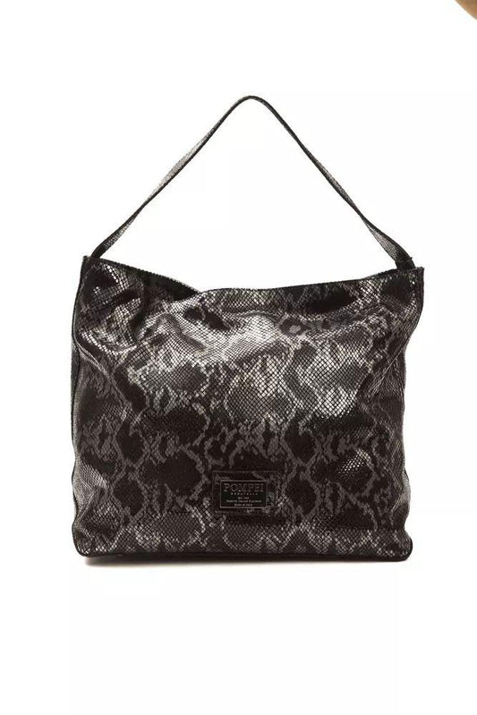 Pompei Donatella Шикарная кожаная сумка на плечо с принтом питона