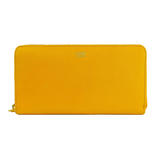 Cavalli Class Elegant Calfskin Leather Wallet in Vibrant Yellow