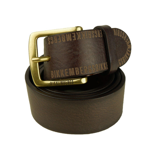 Bikkembergs Elegant Brown Leather Belt